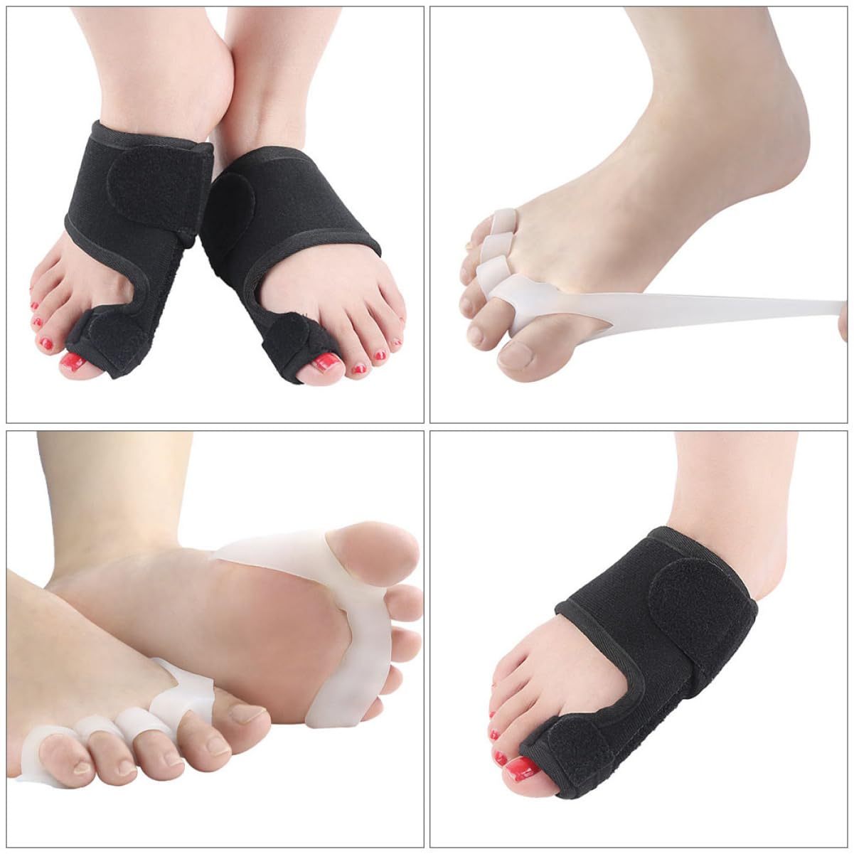 Didiseaon 2 Pairs Bunions Bunion Separator Bunion Bunion Support Foot Straightener Bunion Splint Bunion Stretchers Brace for Big Adjustors Cloth