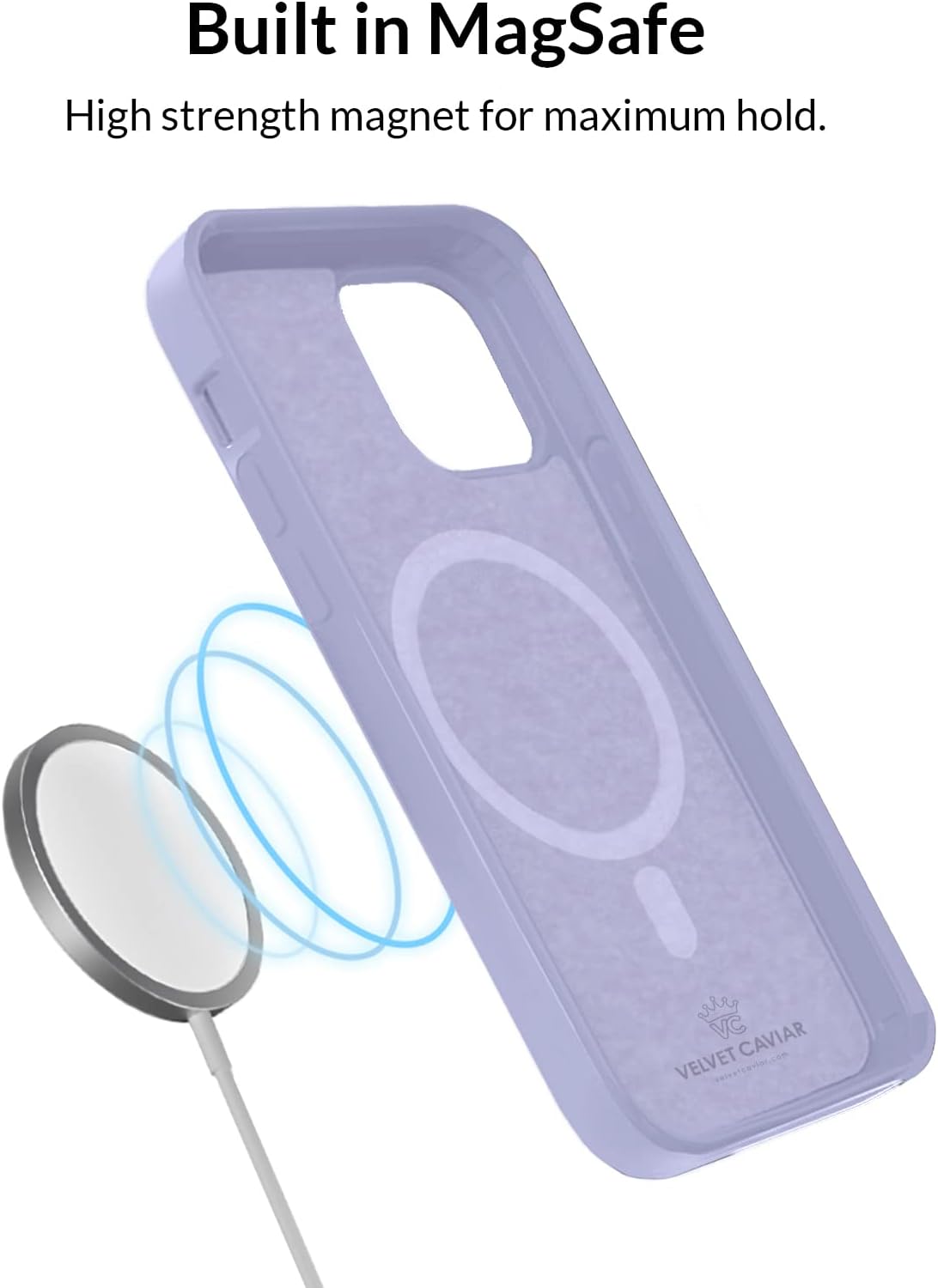 VELVET CAVIAR Compatible with iPhone 14 Pro Case MagSafe Silicone - Built-in Magnetic Ring - Microfiber Lining - [6ft Drop Tested] Protective Phone Cases for Women & Men (Purple)