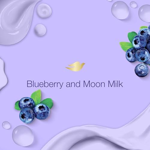 Dove Body Wash Unwinding Blueberry & Moon Milk, 4 Count for Renewed, Healthy Looking Skin, Moisturizing Gentle Skin Cleanser with 24hr Renewing MicroMoisture, 20 oz