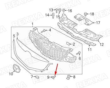 Amazon.com: Rexka 15pcs Bumper Grille Grommet Retainer Clip KD45