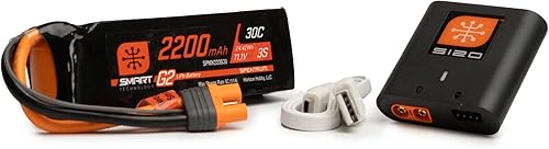 Spektrum Paquete de aire inteligente G2 Powerstage: batería LiPo 3S 2200mAh / cargador S120, SPMXPSA200