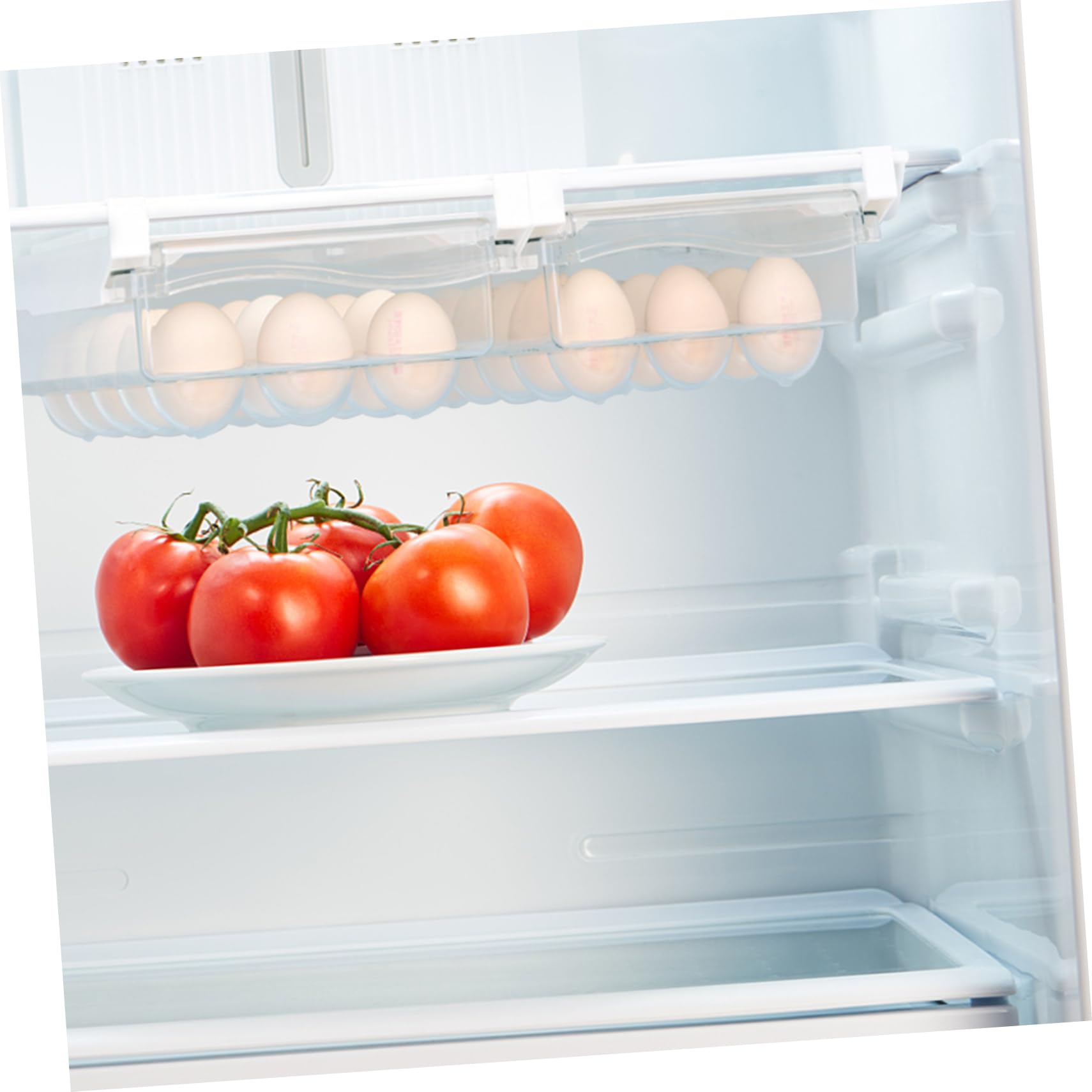 Bandeja organizadora de huevos para nevera, cajón portátil, contenedor de huevos con soporte para cocina, refrigerador, soporte para huevos con material ABS
