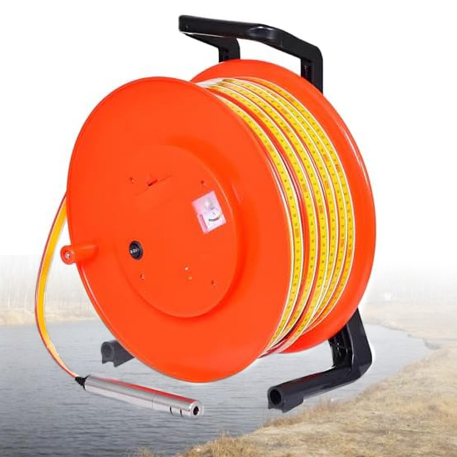 Medidor De Nivel De Agua,Disponible En Múltiples Longitudes 150m | Sonda De 25 Mm Anticorrosiva,Marcación Clara En La Cinta Metálica Aviso Electrónico Al Contacto Con Agua