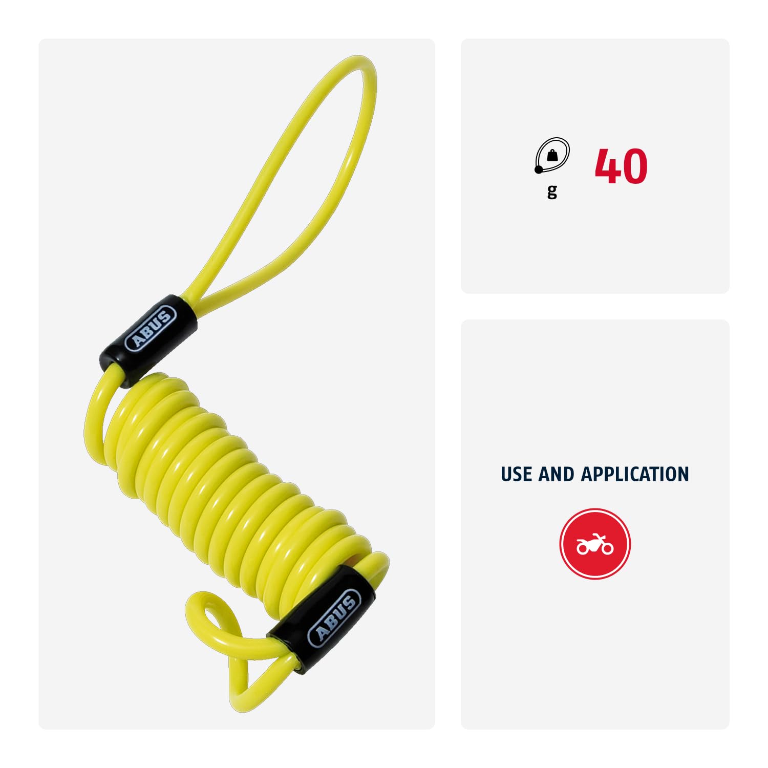 Verrou à câble spiralé pour vélo, fourni avec 2 clés - Pour les vélo