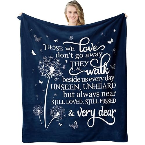 Sympathy Gifts for Loss of Loved One, Bereavement Gift for Loss of Mom Dad, Remembrance Condolence Funeral Sentimental In Memory of Loved One Present, Comforting Thoughtful Throw Blanket 50”x60”