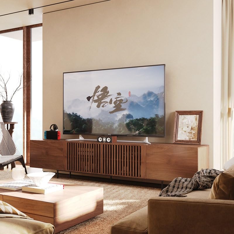 Heera Moti FILA TV Stand | Tv Unit for Living Room | Bedroom RubberWood with Metal Legs, 4 Cabinet and 6 Hidden Compartment Storage Smart Cable Management (Small)-picture-27