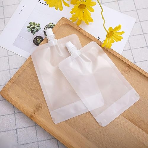 Miniatura 2 de 20Pack Drink Pouches for Festivals Reusable Drinks Flasks Leak Proof Alcohol Liquor Juice Plastic Pouches Bags