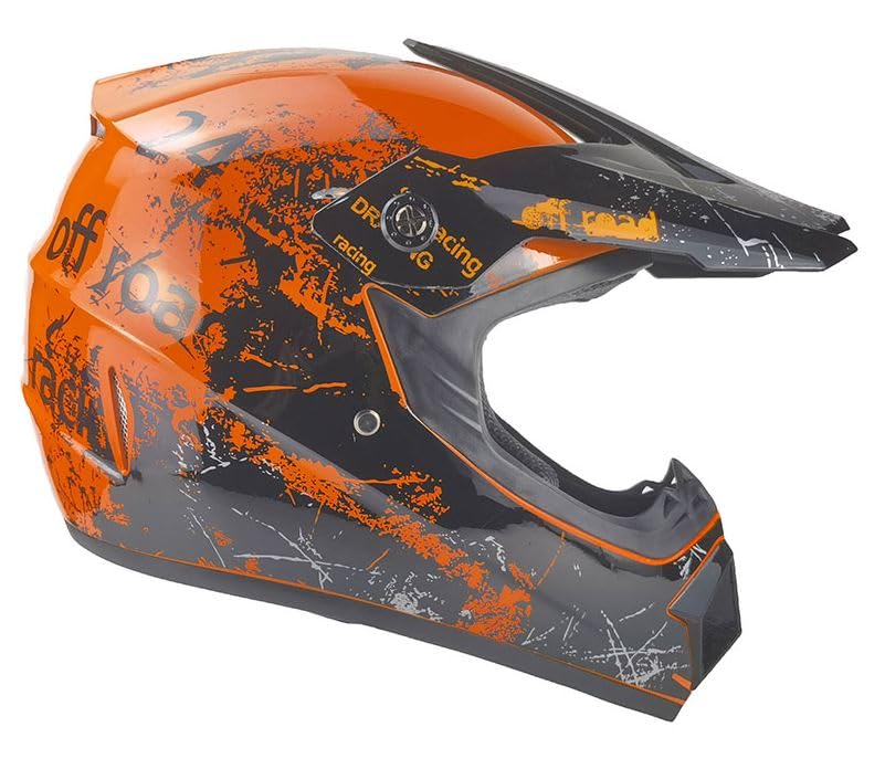 Kinder Crosshelm Racing AHP – Motorradhelm für Kinder, ABS-Schale, robuster Kinderhelm für Downhill, Quad und Motocros