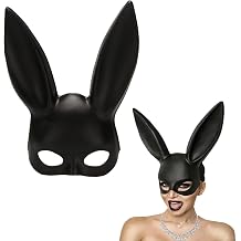 Soochat Bunny Mask Womens Rabbit Mask for Birthday Party Easter Halloween Masquerade Costume Accessory