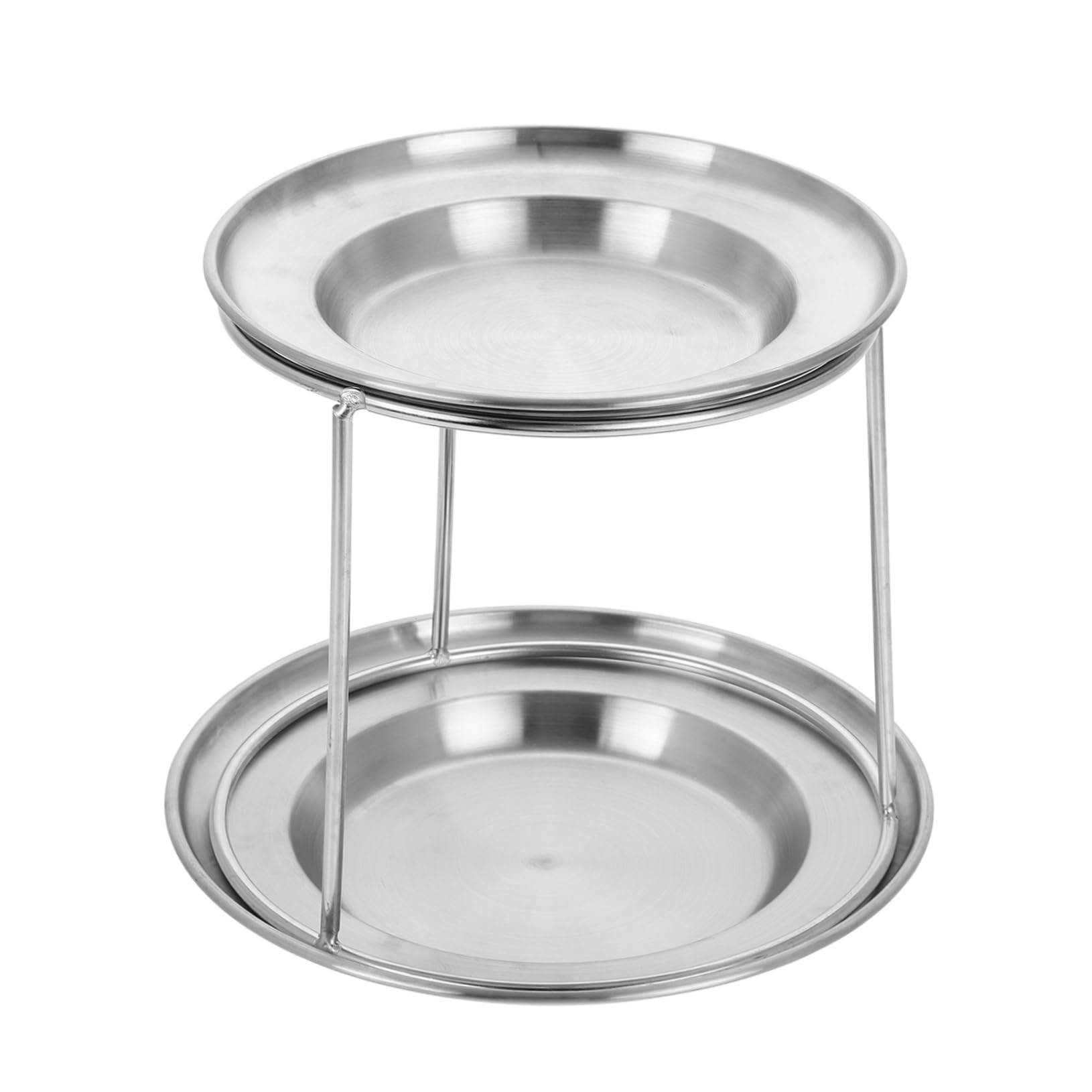 Assiette De Service Pour Gâteaux et Présentoir à Desserts en Acier Inoxydable