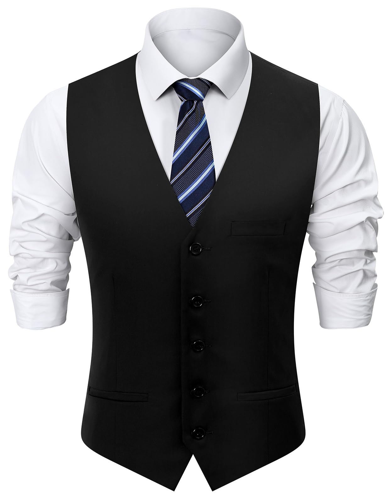 mintgreen Gilet Costume Homme Gilet de Costume de Mariage uni à col en V Coupe Slim Boutonnage Simple