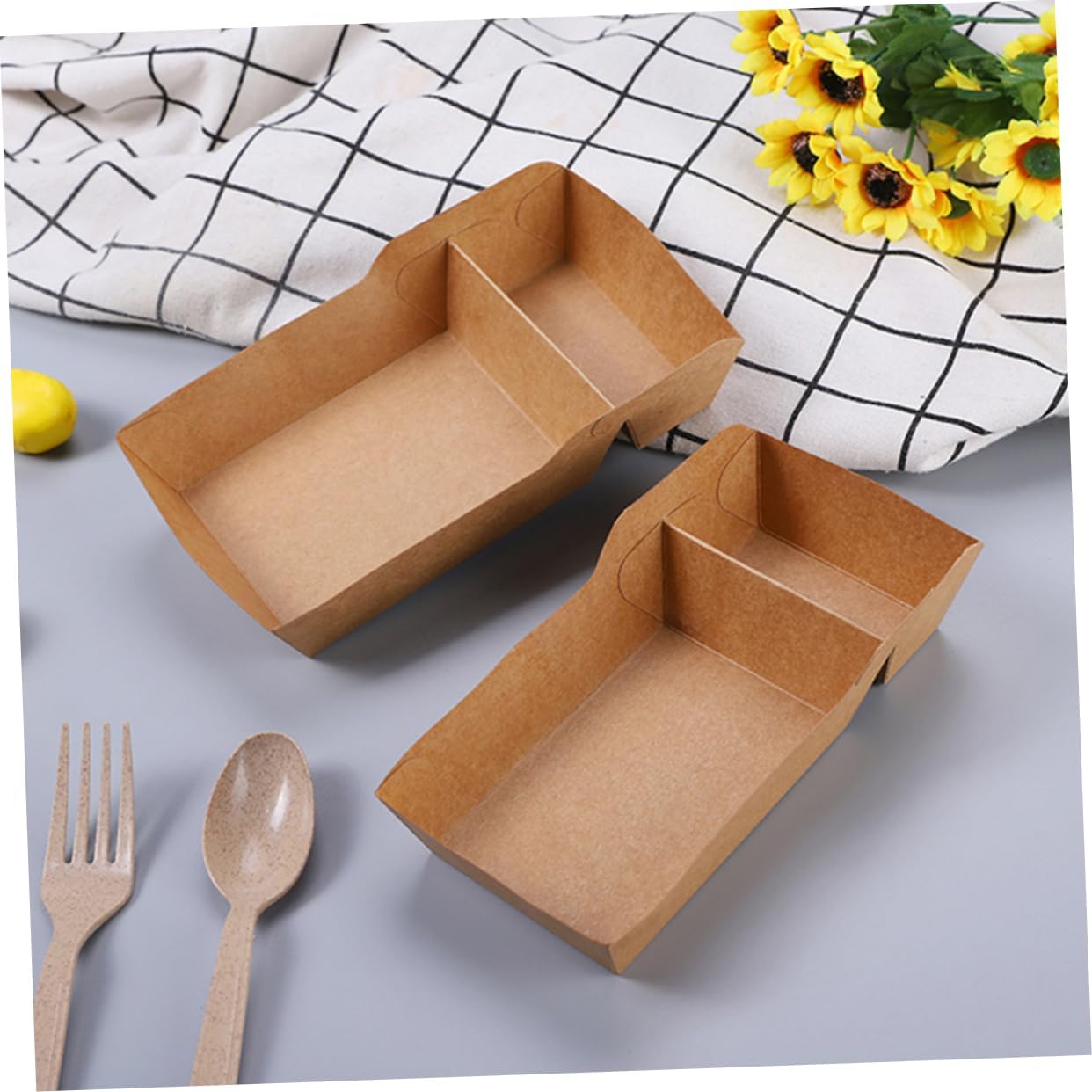 100pcs Party Candy Container Paper Snack Boxes French Fries Snack Holder Takeout Boxes for Food