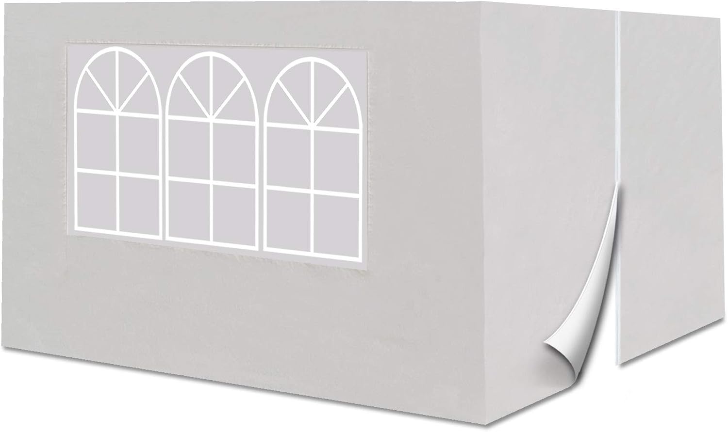 Sidewalls 116" L X 76" W Side Panel for 10' X 10' Pop Up Folding Canopy Tent Gazebo Wall Privacy Shade for Outdoor Events, Vendor Booths (1 with Solid Panel, 1 with Window)
