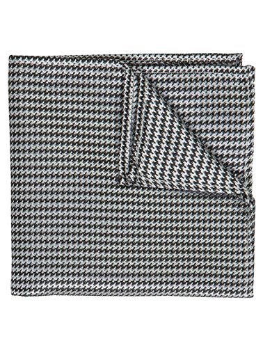 Paisley Of London Boys Black Pocket Handkerchief, Houndstooth Pocket Square, Hankies