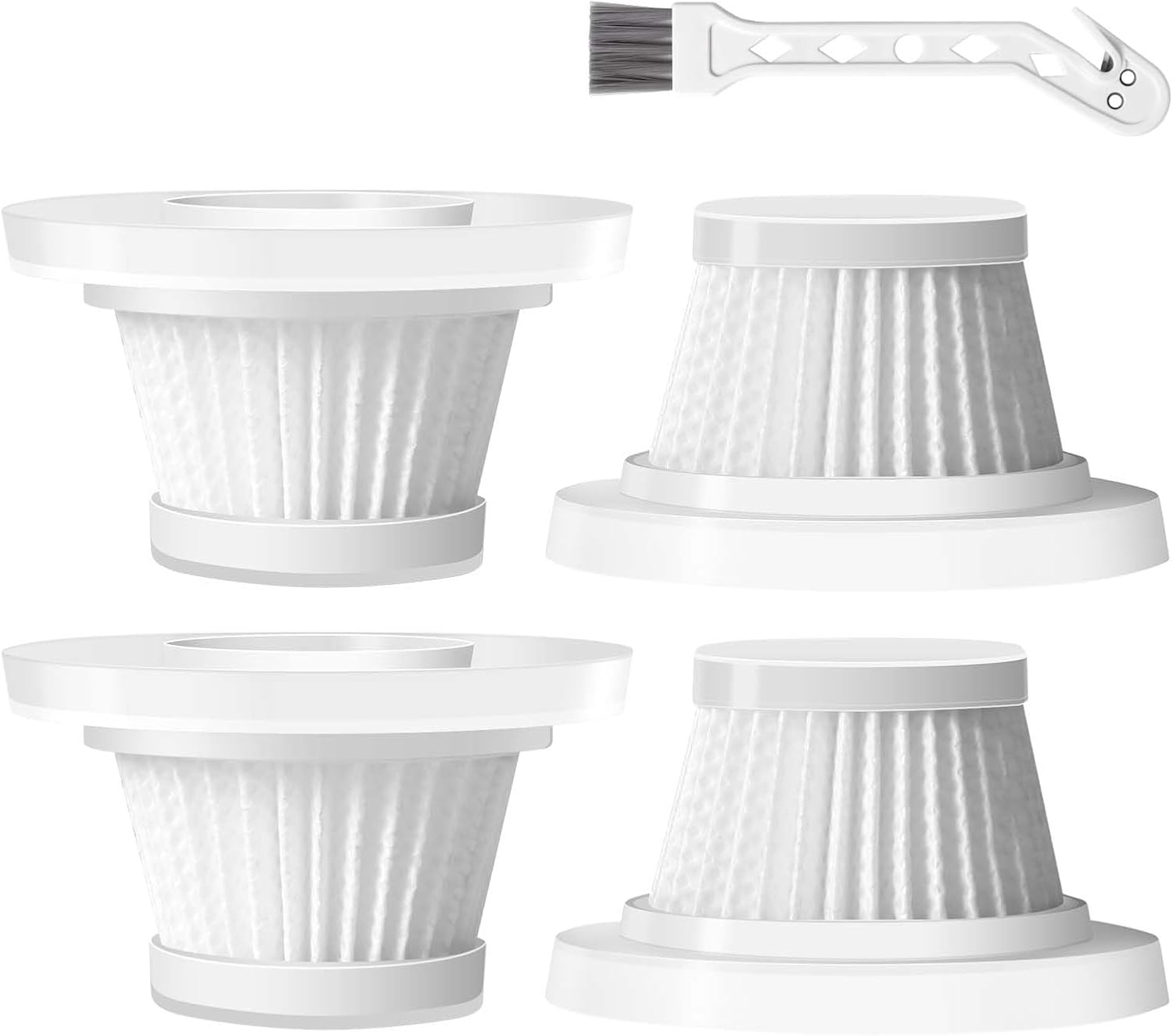 Replacement HEPA Filters Compatible with Horsepower Duck Vacuum Cleaner as Seen on TV, 4-Pack High-Efficiency Filtration, Washable Filters Compatible with Horsepower Duck Handheld Vac as Seen on TV