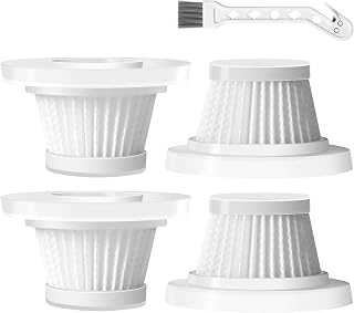 Replacement HEPA Filters Compatible with Horsepower Duck Vacuum Cleaner as Seen on TV, 4-Pack High-Efficiency Filtration, Washable Filters Compatible with Horsepower Duck Handheld Vac as Seen on TV