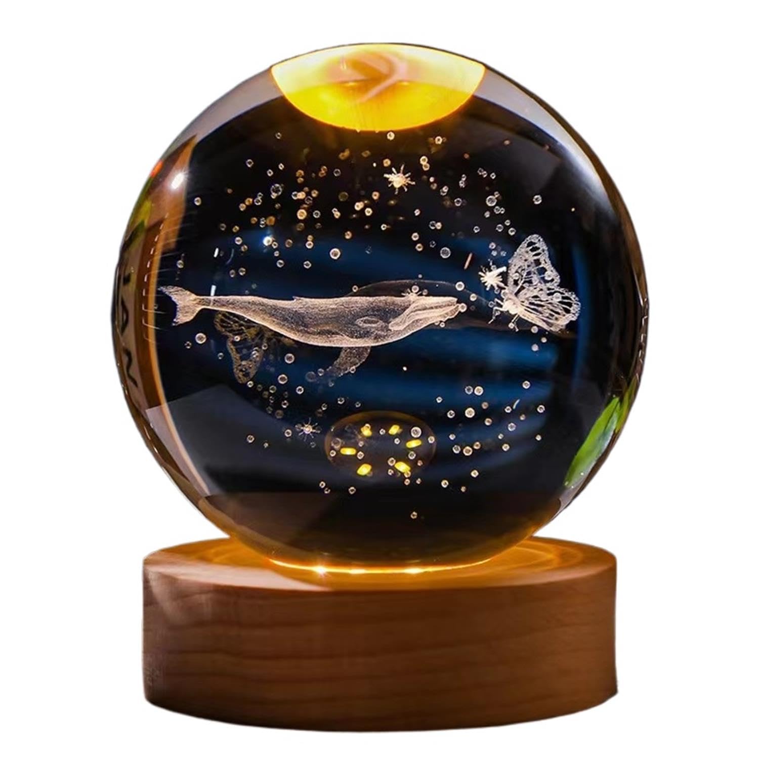 TYCMUNNU Crystal Ball Figurines Glass Sphere Desktop Sculpture Decor
