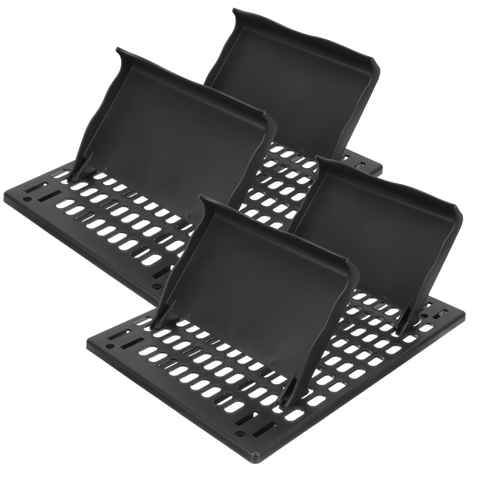Shoe Holder da Parete, Scarpiere Sospensione, Plastico, Nero, 2 Pannelli Grandi e 4 Supporti, per Bagno e Ingresso, Facile da Installare