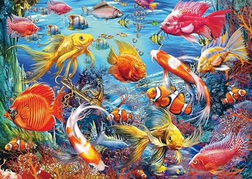 Jigsaw Puzzles for Adults 1000 Piece Tropical Fish 27.56 x 19.69 Inch Seaworld Puzzles for Adults Educational Challenge 1000 Pieces Underwater Ocean Animals Puzzle