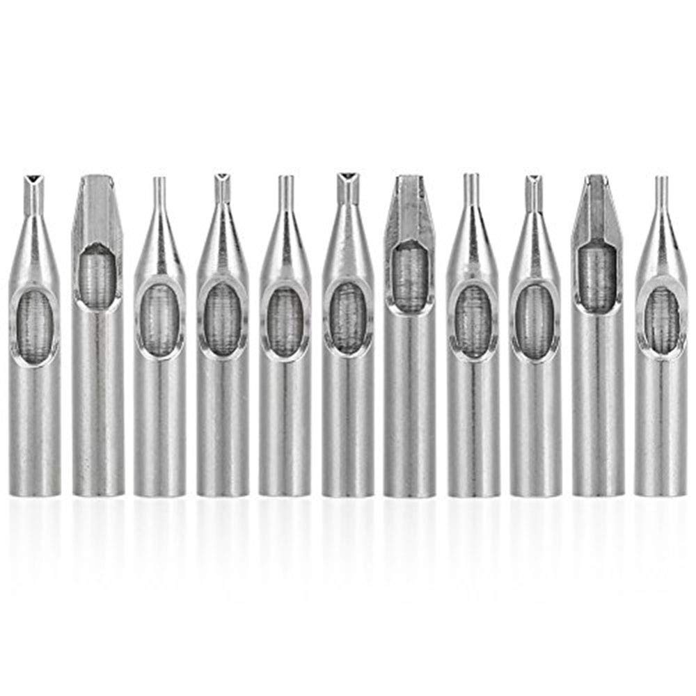 Tattoo Stainless Steel Tip Kits, CINRA 22pcs Tattoo Tips Set Tattoo Tip Kits Assorted Round/Flat/Diamond Tip RT FT DT for Coil Tattoo Machine Rotary Tattoo Gun Tip Accessories Set, Tattoo Suppl : Beauty & Personal Care