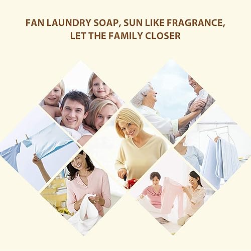 Miniatura 9 de BEE & FLOWER Barra de jabón con ventilador para lavandería, removedor de manchas, jabón para ropa interior (5.3 onzas x 2)
