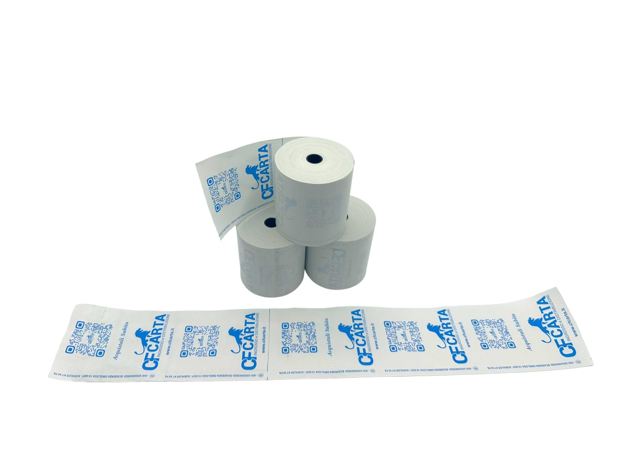 Rotoli termici per scontrini 80x80 foro 12mm BPA FREE CF CARTA 70m 10 pezzi