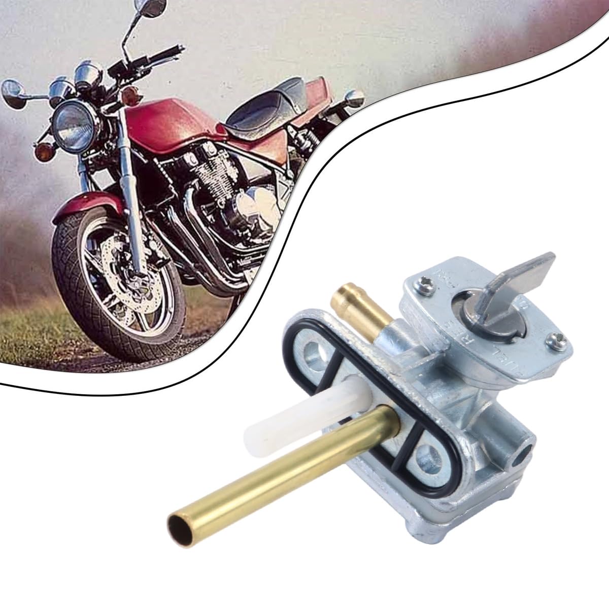 HUBa Robinet de Carburant avec Interrupteur de Rechange on Off pour ZR400 ZRX 1994-2008, ZR400 ZRX-II 1995-2008, ZR750 Zephyr 1991-2006