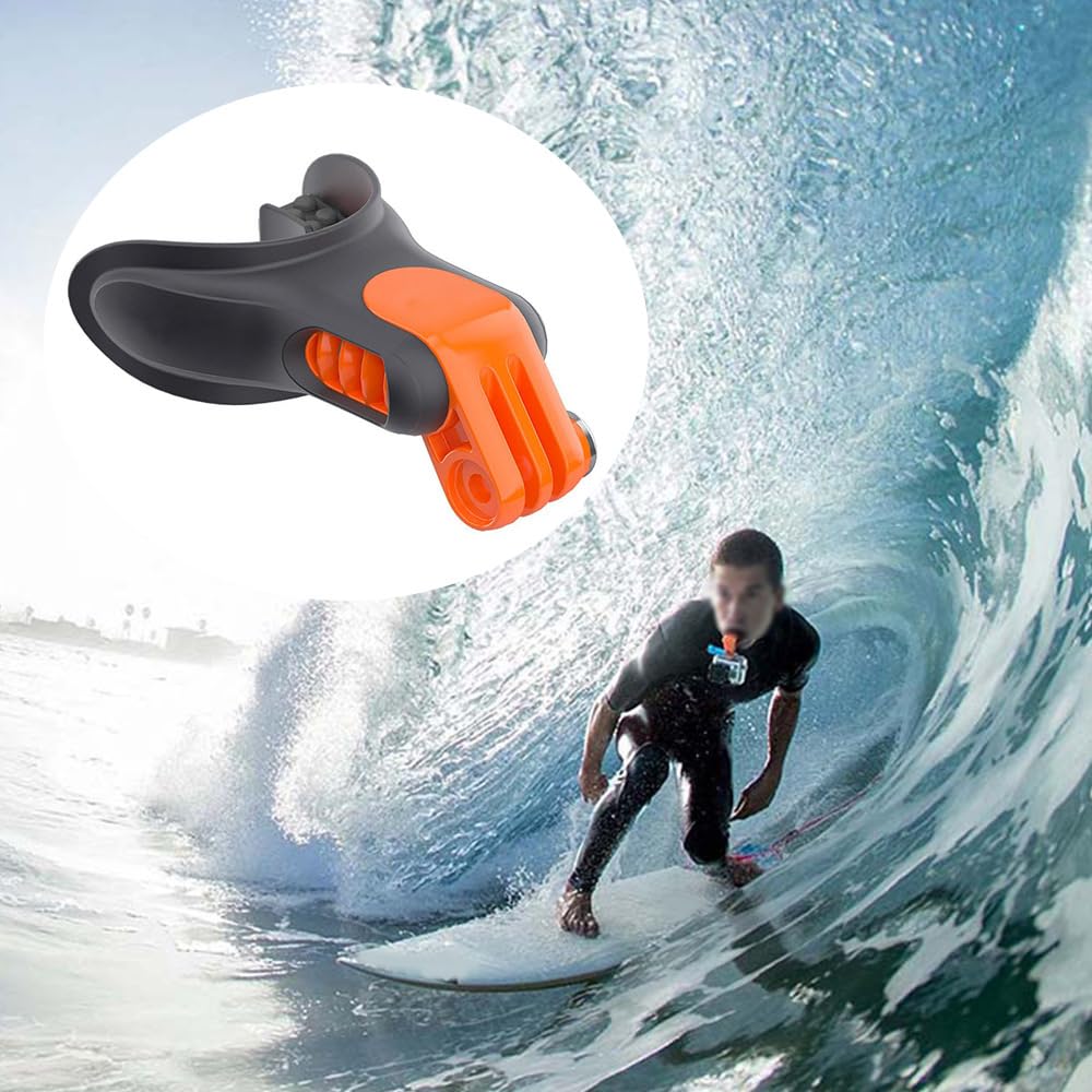 Juego de montaje para cámara de acción, soporte de boquilla para surfear, con correas de seguridad flotantes