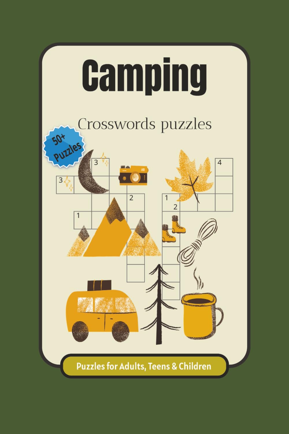 Camping Crosswords Puzzles: Crossword Puzzles with Easy to Read Print About Camping, Wildlife, Nature and More|6x9 inches, 120 pages|50+ puzzles ... Gift For Vacations, Holidays and Relaxations