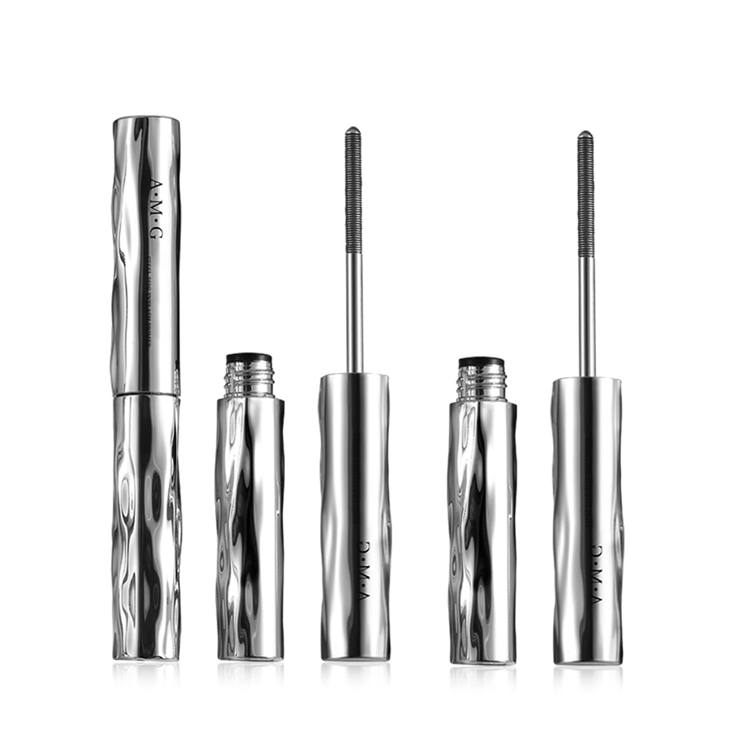 Iron Wand Mascara,New Metal Curl Waterproof Mascara, Tubular Eyelash Primer Waterproof Long Curling, Brushless Mascaras for Natural and Non-smudged
