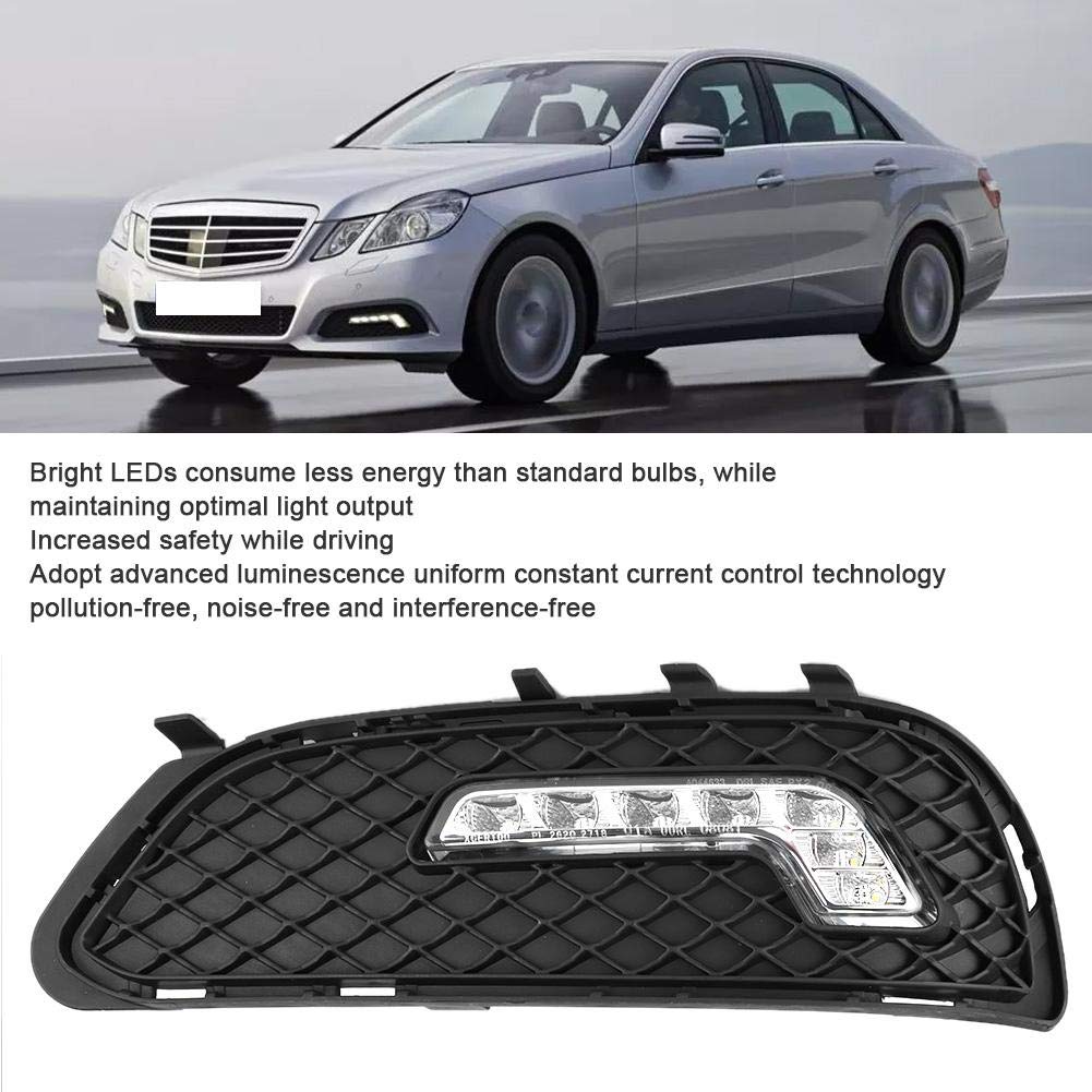 Luz de circulación diurna-Duokon 1 par de luces de circulación diurna, luz de conducción LED DRL en forma de L para E-Class W212 E180 E200 E260 E320 E400 2009-2010