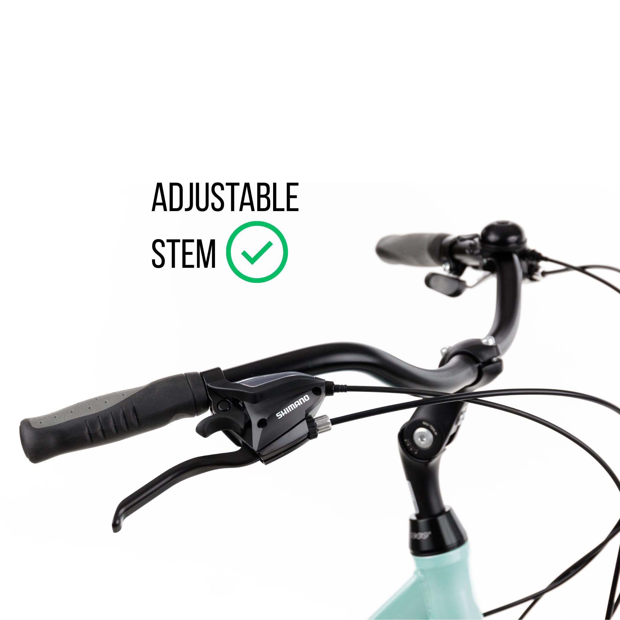 Goetze Picnic 28 Zoll Damen Trekkingrad, Aluminium Rahmen 17/19 Zoll, Shimano 21-Gang Schaltung, Federgabel, Verstellbarer Vorbau, Gefederte Sattelstütze, LED-Beleuchtung, Gepäckträger