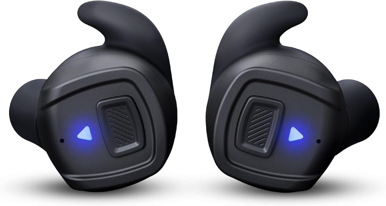 GLORYFIRE Tapones de protección auditiva para disparos, protección auditiva Bluetooth para reducción de ruido (BT oscuro)