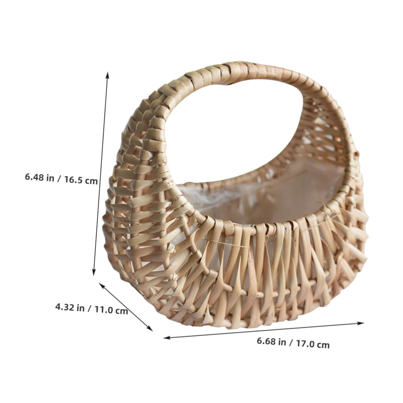 Abaodam 2 Set Cesto Di Fiori in Rattan Cestini Portaoggetti Cestino Cestini Di Vimini Grandi Cesti Di Vimini Impianti Nozze Portafiori Decorativo Salice 2 Pezzi*2