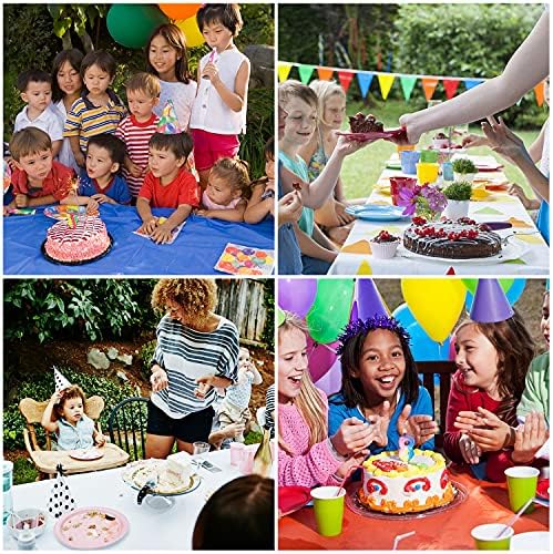 WedDecor Purple Plastic Tablecloth 54 x 72 Inch Rectangle Party Disposable Table Covers for Indoor & Outdoor Birthday, Picnic, Christmas, Weddings, Baby Shower, Party Decorations, 1pc