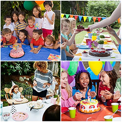 WedDecor Wit plastic tafelkleed 54 x 72 inch rechthoekig feesttafelkleed wegwerp tafelhoezen voor binnen of buiten… - Image 6