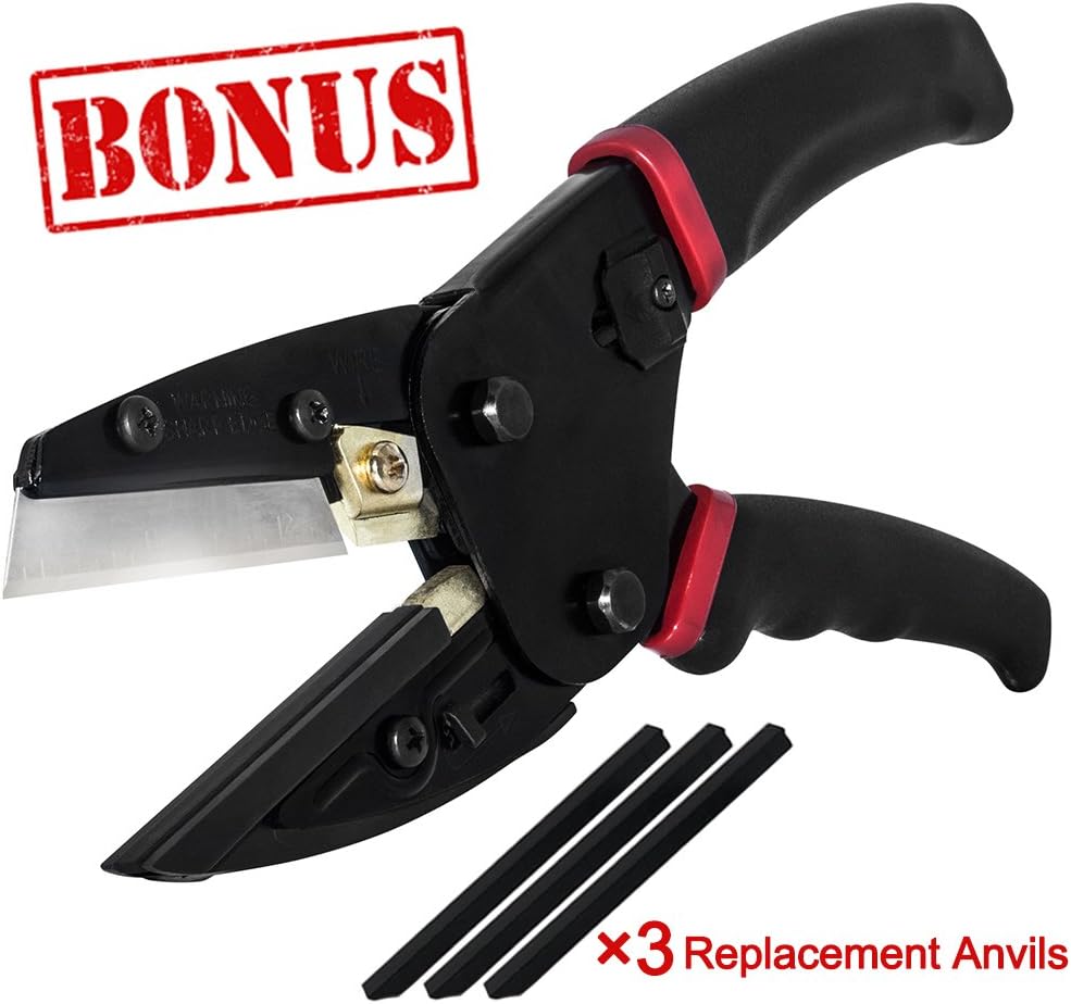 Utility Knife Wire Cutter 3 in 1 Multi Cutter Tool With Built-In Wire Cutter & Multi Knife,2017 New Design Utility Cutter Handi Cut Set As Seen on TV,Black