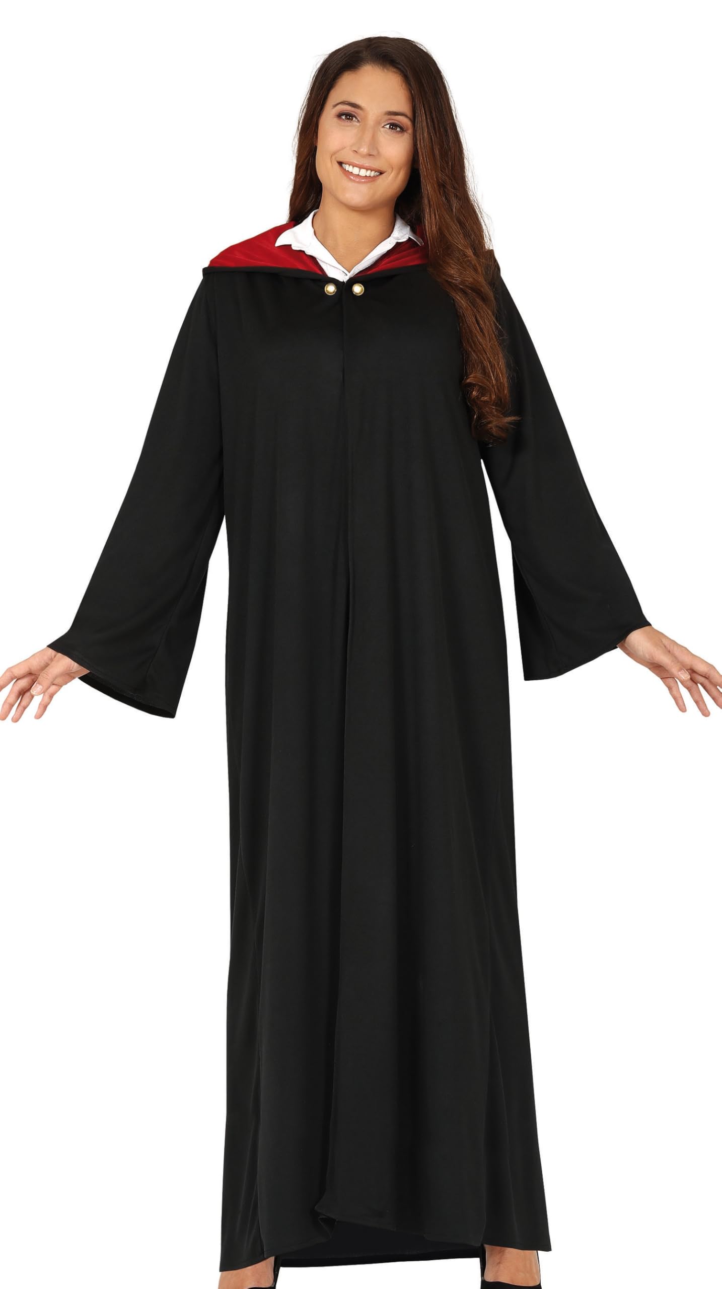 FIESTAS GUIRCA | Student of Magic Fancy Dress (14-16 Years) - Wizard Robe - Sorcerer and Apprentice Costumes for Halloween, Carnival and Fancy Dress Parties - Ideal for Teens - Black