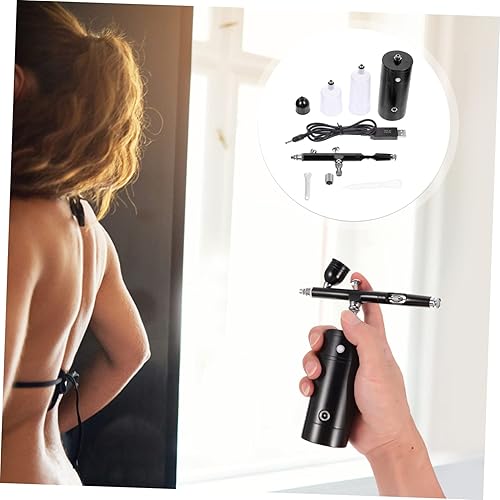 Miniatura 7 de EXCEART 1 Unidades Aerógrafo Set Mini Compresor De Aire Pequeña Bomba de Aire Compresor de Aire Portátil Modelo de Aerógrafo Kit de Aerógrafo de