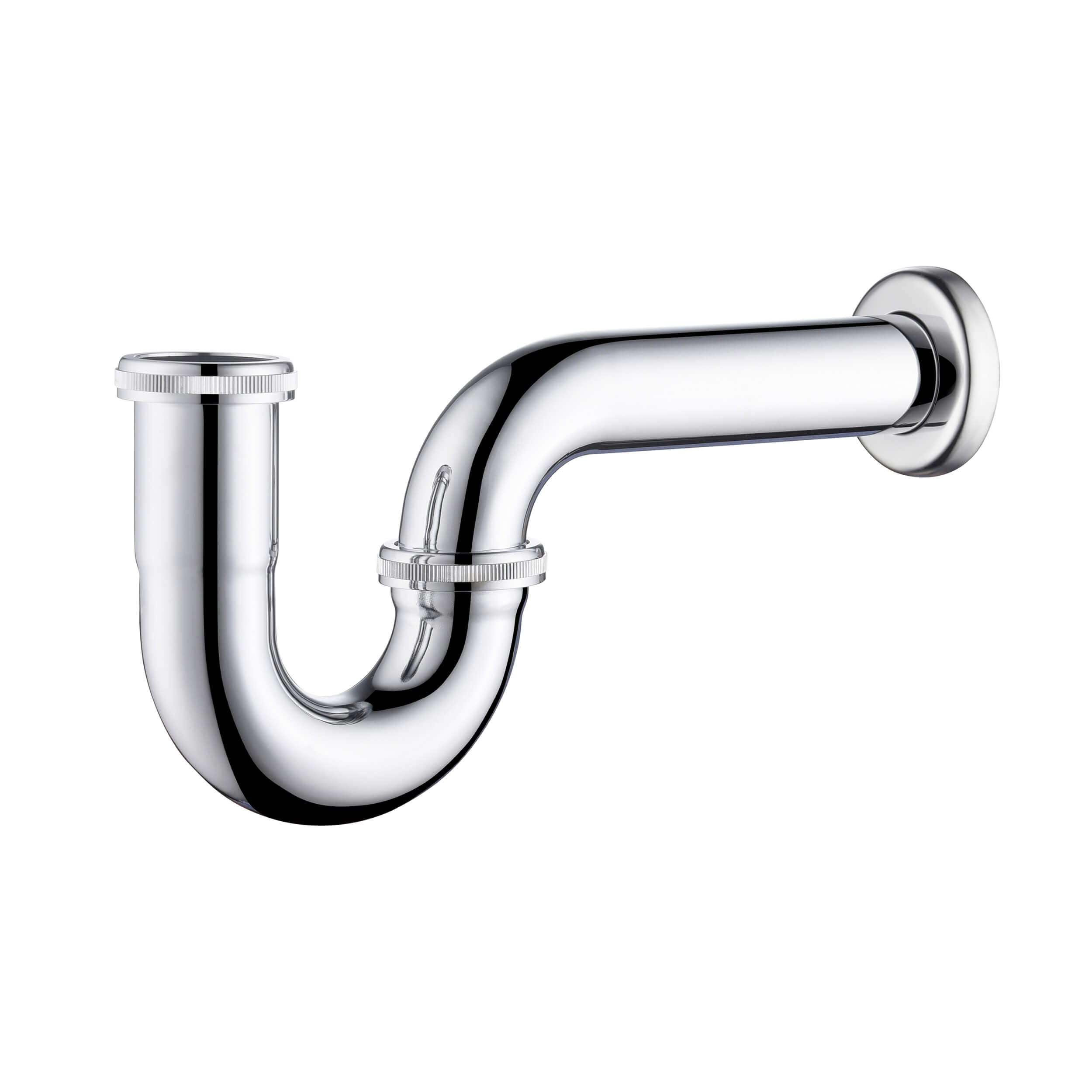 KIBI 1.5-inch Bottle P-Trap for Bathroom Sink | Decorative Brass Waste Drain Kit | Bathroom Basin Plumbing Fixture | Easy Install, Leak-Proof | Chrome Finish, KPT101