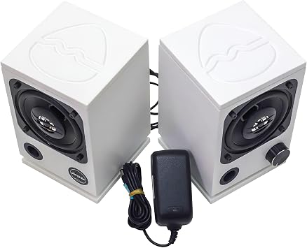 Desktop Beyaz Hi-Fi 100W Stereo Hoparlör