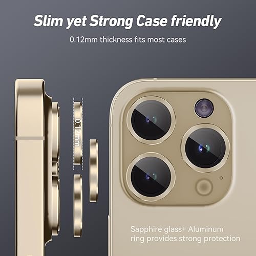 Miniatura 104 de Paquete de 3 x 2 protectores de lente de cámara Jeluse para iPhone 14 Pro Max para iPhone 14 Pro, cubierta protectora de pantalla de vidrio templado