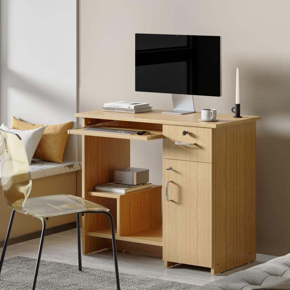Wakefit Study Table | 1 Year Warranty | Computer Table, Office Table for Home, Desk, Work Table for Home Office, Wooden Study Table, Study Table for Adults, Engineered Wood (Alcor - Urban Teak)