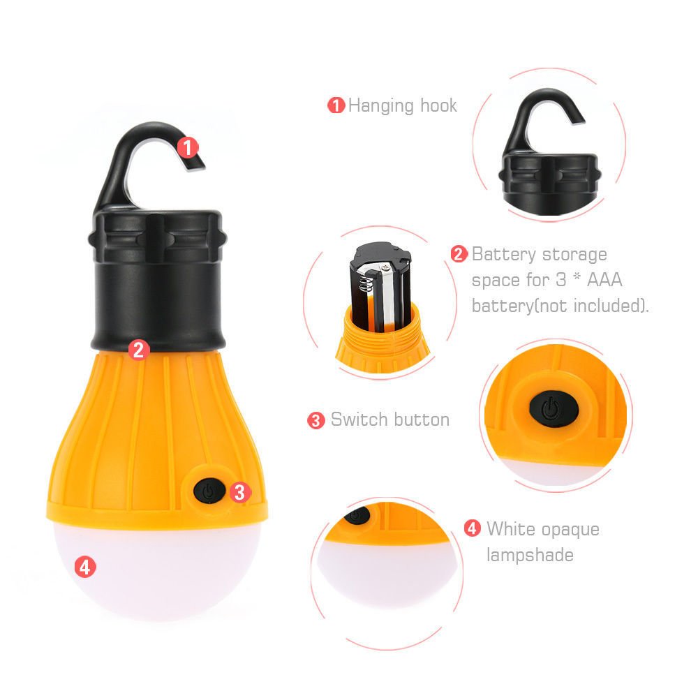 Pack 2 Lampes LED Portables – Camping, Pêche, Extérieur & Intérieur (BLEU)