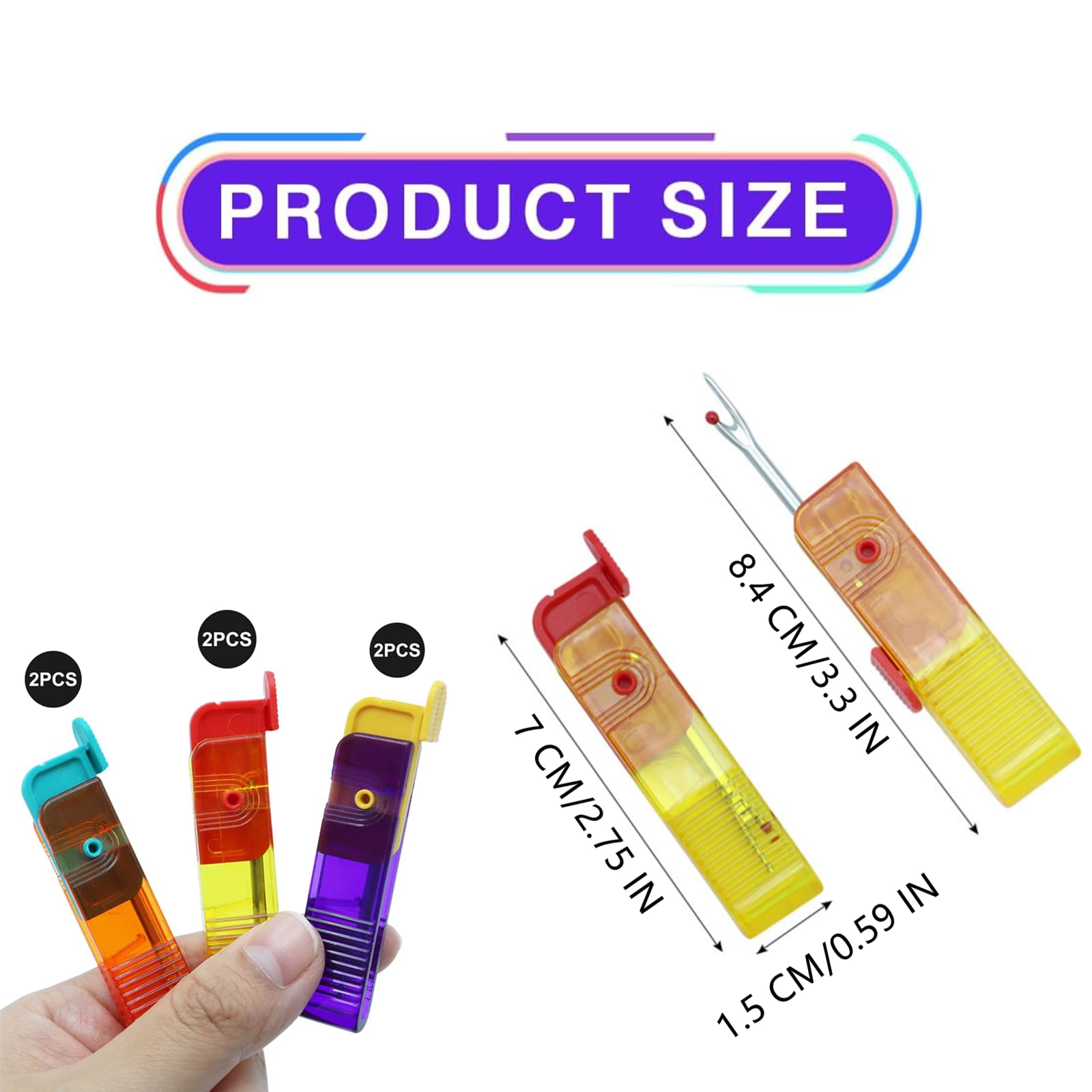 6 piezas de desgarrador profesional de hilo de coser, herramienta de extracción de puntadas, removedor de hilo de coser plegable, cortador de hilos para costura, manualidades, quitar dobladillos y