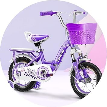Amazon Co Jp スポーツおもちゃ屋外自転車子供用自転車2 10歳の女の子自転車子供用自転車炭素鋼ピンク自転車12 14 16 18 インチバランスバイク 色 紫 サイズ おもちゃ