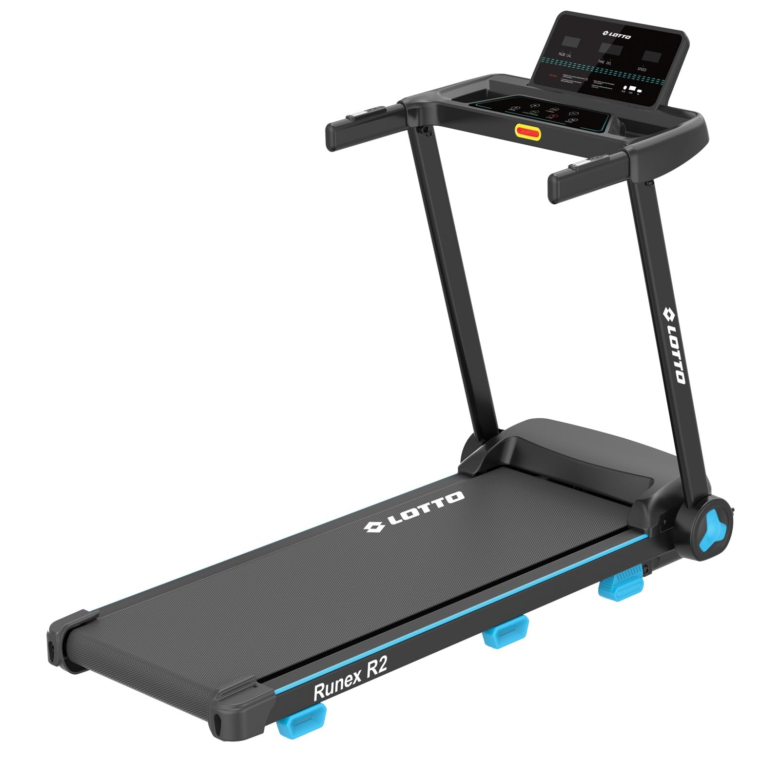 Tapis Roulant Elettrico Lotto Runex R2, Pieghevole 100%, 2 HP, Velocità 1–8 km/h, Inclinazione 2 Livelli, Superficie 105×40 cm, Console LED, Bluetooth FitShow/Kinomap/Zwift, 12 Programmi, Max 100 kg