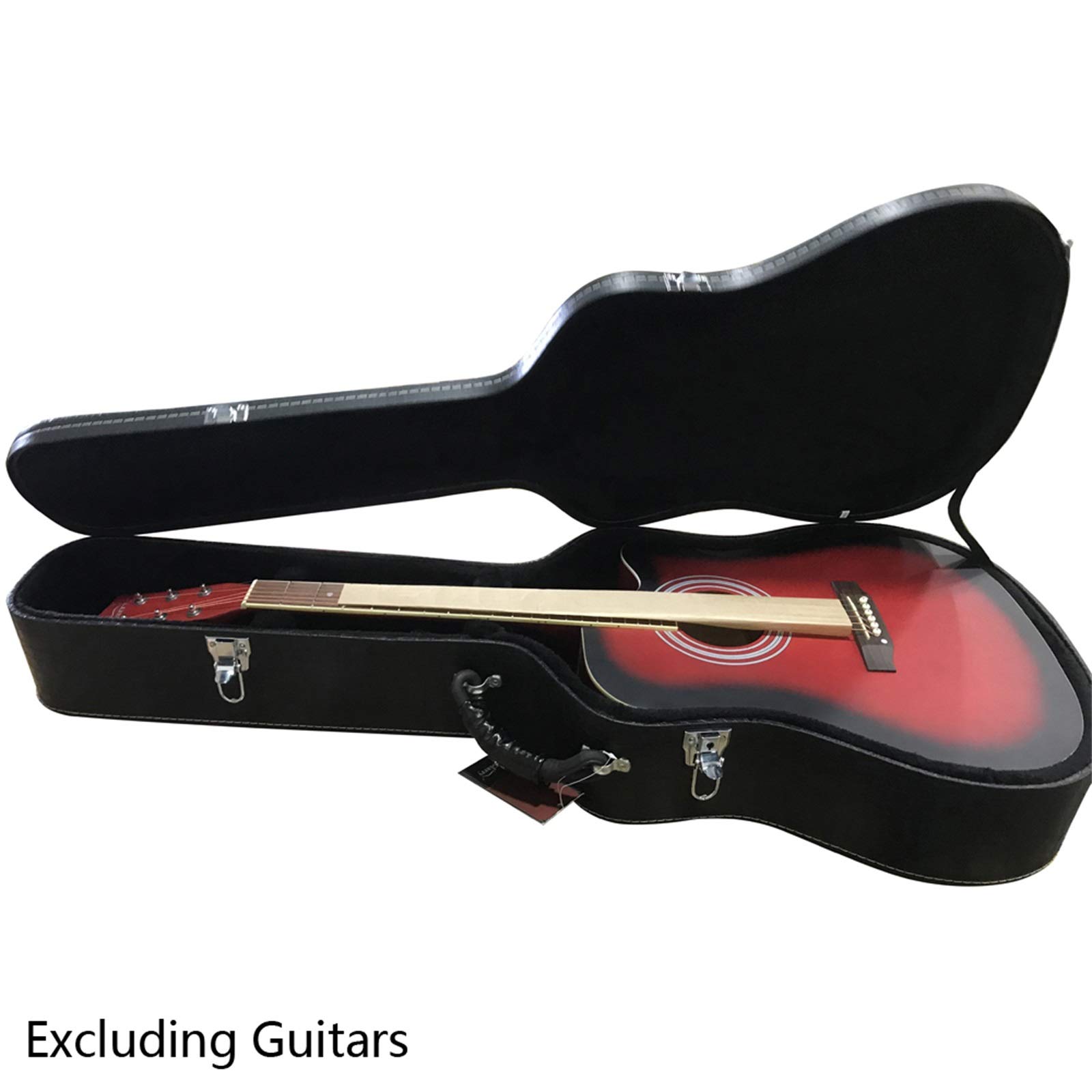 JOEBO Futerał do gitary ludowej 104 cm pasuje do większości gitar akustycznych krokodyl dermatoglif, akustyczny A, Jeden kolor, Jeden rozmiar