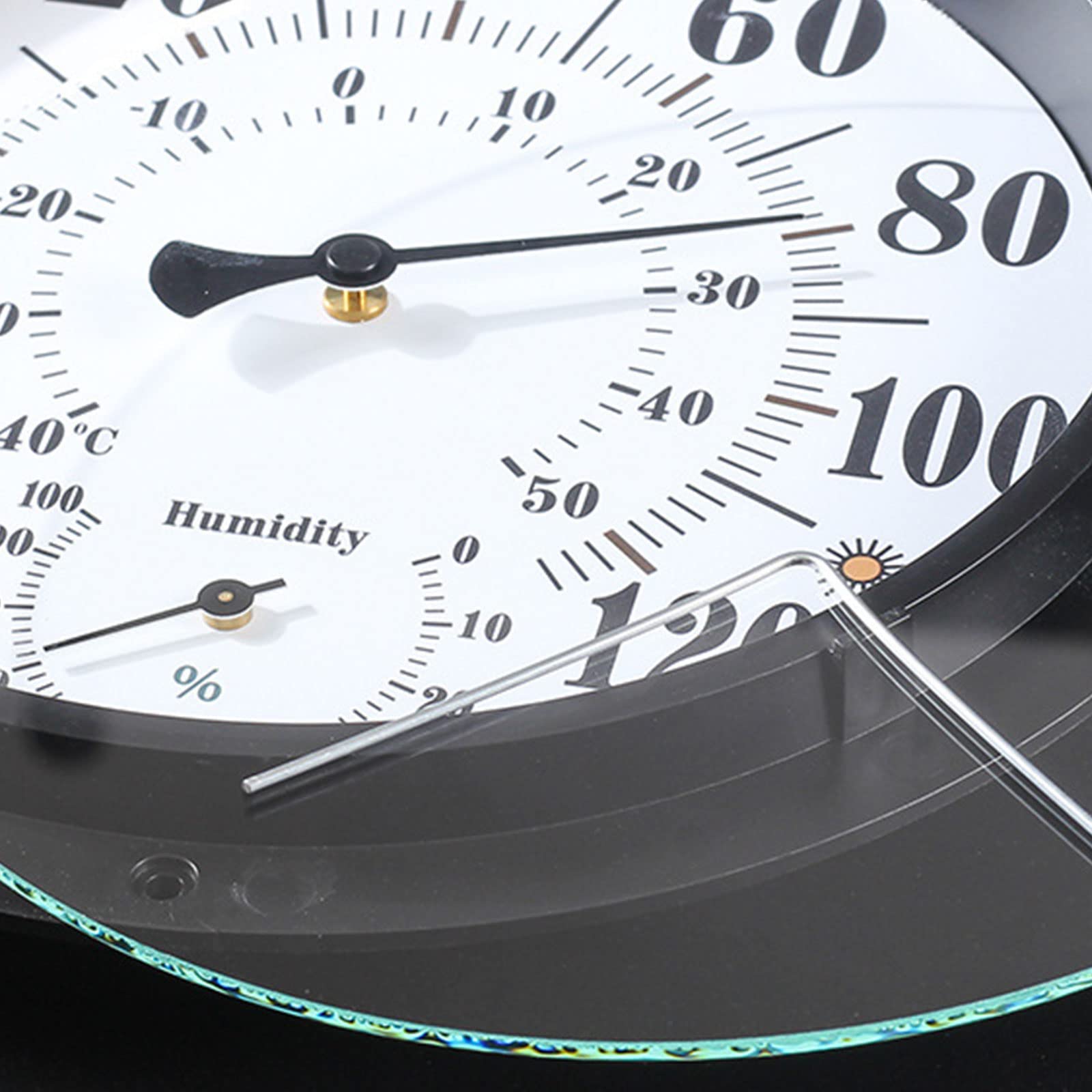2-in-1-Temperatur und Luftfeuchtigkeitsmesser, keine Batterie erforderlich, Hygrometer, rund, 7, Zoll, für Zuhause, Zimmer, Gefrierschrank, Gewächshaus, klassisches Thermometer für Raumtemperatur
