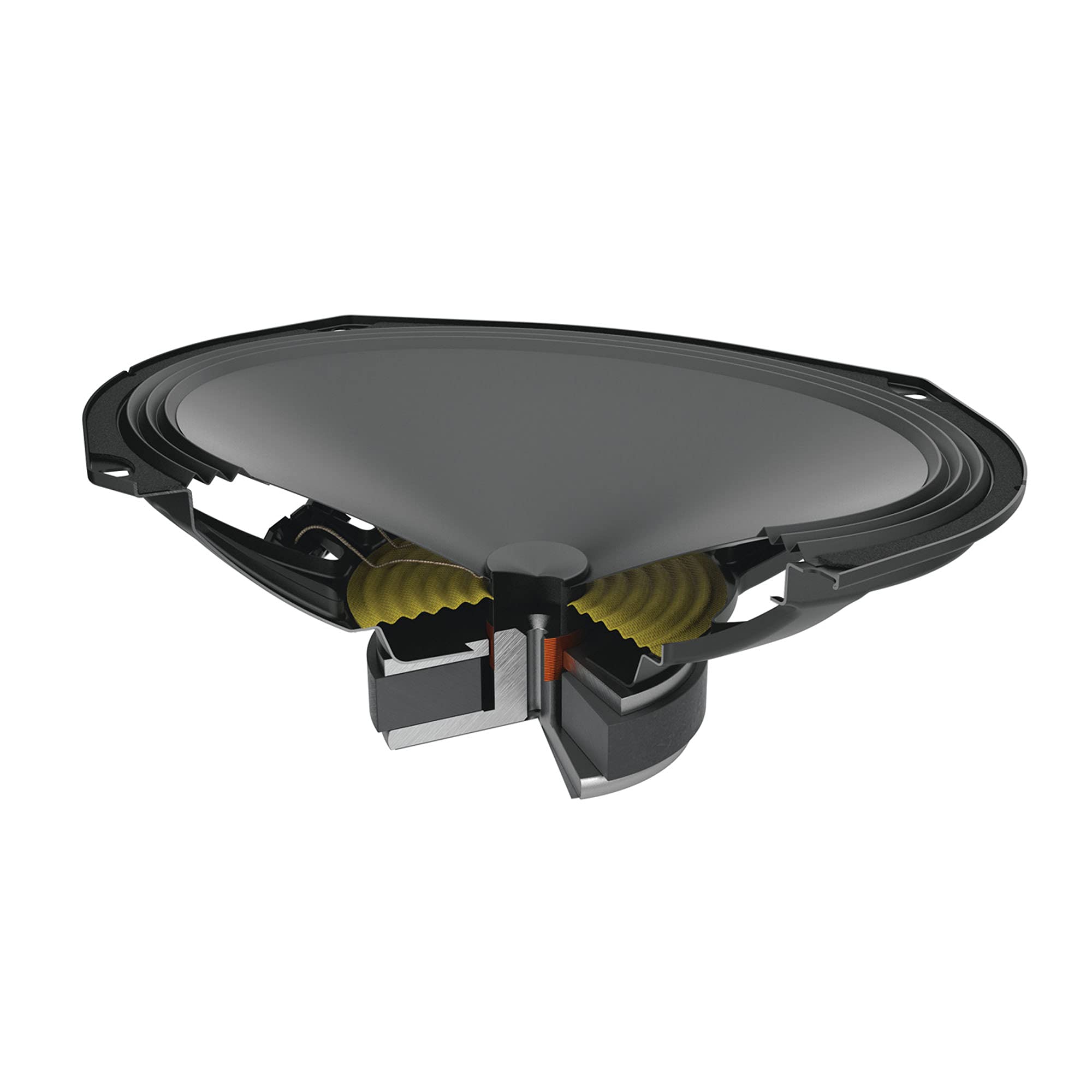 Audison AP 690 – 6x9 Tieftöner-Paar mit behandelten Zellulosemembranen, 300W Peak, 4 Ohm Impedanz für OEM-HiFi-Upgrades | Wasserabweisendes Papier, 100 W RMS, 4 Ohm, Ferritmagnet, 95 dB, 40-5000 Hz, Tiefe 81 mm, Xmax 4 mm